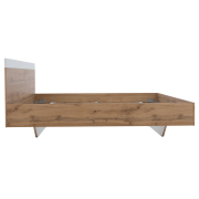 Manželská posteľ, 180x200, dub wotan/biela, GABRIELA