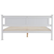 Posteľ s roštom, borovicové drevo/biela, 160x200, LUCAS NEW