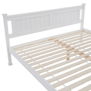 Posteľ s roštom, borovicové drevo/biela, 160x200, LUCAS NEW