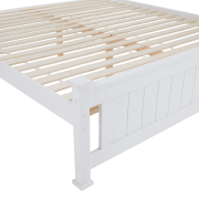 Posteľ s roštom, borovicové drevo/biela, 160x200, LUCAS NEW