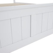 Posteľ s roštom, borovicové drevo/biela, 160x200, LUCAS NEW