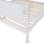 Posteľ s roštom, borovicové drevo/biela, 160x200, LUCAS NEW