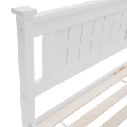 Posteľ s roštom, borovicové drevo/biela, 160x200, LUCAS NEW