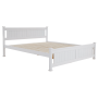 Posteľ s roštom, borovicové drevo/biela, 180x200, LUCAS NEW