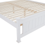 Posteľ s roštom, borovicové drevo/biela, 180x200, LUCAS NEW