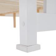 Posteľ s roštom, borovicové drevo/biela, 180x200, LUCAS NEW