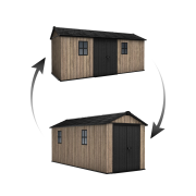 Záhradný domček Keter Apex 7,5 x 17 Ashwood, s podlahou