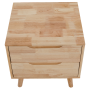 Nočný stolík, masívne drevo, prírodná, BRUNI
