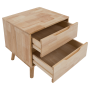Nočný stolík, masívne drevo, prírodná, BRUNI