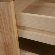 Nočný stolík, masívne drevo, prírodná, BRUNI