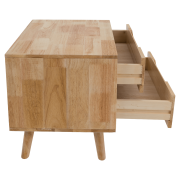 Nočný stolík, masívne drevo, prírodná, BRUNI