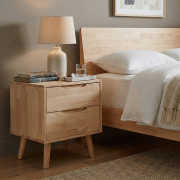 Nočný stolík, masívne drevo, prírodná, BRUNI
