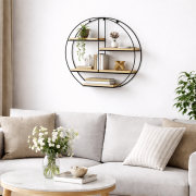 Polička, prírodná/čierna, DESIO TYP 2