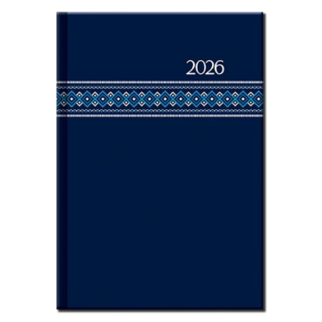 Týždenný diár A5 - FOLK modrý
