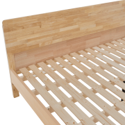 Manželská posteľ, 180x200, masívne drevo, prírodná, NOEMI