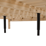 Manželská posteľ, 180x200, masívne drevo, prírodná, NOEMI