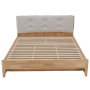 Manželská posteľ, 160x200, masívne drevo, prírodná, FLORENCIA