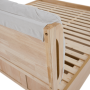Manželská posteľ, 160x200, masívne drevo, prírodná, FLORENCIA