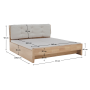Manželská posteľ, 160x200, masívne drevo, prírodná, FLORENCIA