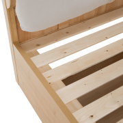 Manželská posteľ, 160x200, masívne drevo, prírodná, FLORENCIA