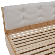 Manželská posteľ, 180x200, masívne drevo, prírodná, FLORENCIA