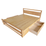Manželská posteľ, 160x200, masívne drevo, prírodná, SHEILA