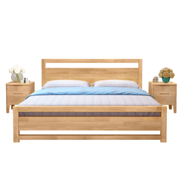 Manželská posteľ, 180x200, masívne drevo, prírodná, SHEILA