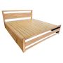 Manželská posteľ, 180x200, masívne drevo, prírodná, SHEILA