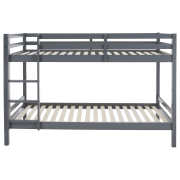 Poschodová posteľ, 90x200, masívne drevo, sivá, INEZA