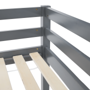 Poschodová posteľ, 90x200, masívne drevo, sivá, INEZA