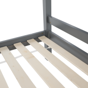 Poschodová posteľ, 90x200, masívne drevo, sivá, INEZA