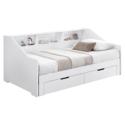 Rozkladacia posteľ, biela, MONETA