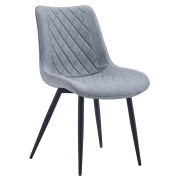 Stolička, sivá ekokoža/čierna, HARLAN