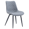 Stolička, sivá ekokoža/čierna, HARLAN