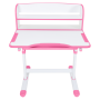 Rastúci písací stôl a stolička, ružová/biela, set ZION