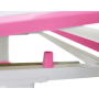 Rastúci písací stôl a stolička, ružová/biela, set ZION