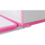Rastúci písací stôl a stolička, ružová/biela, set ZION