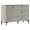 Komoda, sivohnedá Taupe/dub silverjack, DOMCA 1D3S