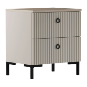 Nočný stolík, sivohnedá Taupe/dub silverjack, DOMCA 2S