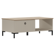 Konferenčný stolík, sivohnedá Taupe/dub silverjack, DOMCA 1S