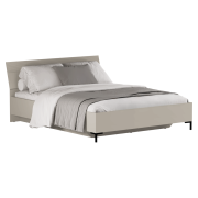 Manželská posteľ, 160x200, sivohnedá Taupe, DOMCA