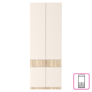 Skriňa, dub sonoma/kašmír, VERTIO SZF4D2S