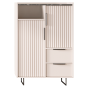 Komoda, kašmír/tmavý mramor, FRESIO KOM2D2S