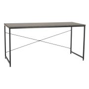 Písací stôl, betón/čierna, 150x60 cm, MELLORA