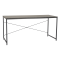 Písací stôl, betón/čierna, 150x60 cm, MELLORA