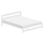 Posteľ s roštom, biela, 160x200, AZRA