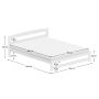 Posteľ s roštom, biela, 160x200, AZRA