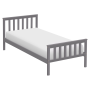 Posteľ s roštom, sivá, 90x200, ANATRA