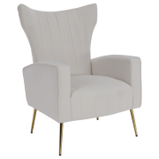 Relaxačné kreslo, béžová  Velvet látka, BARET