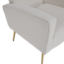 Relaxačné kreslo, béžová  Velvet látka, BARET